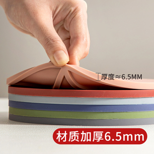 加厚硅胶隔热垫餐桌垫防烫砂锅垫防F烫桌垫高级感碗盘垫.耐高温杯
