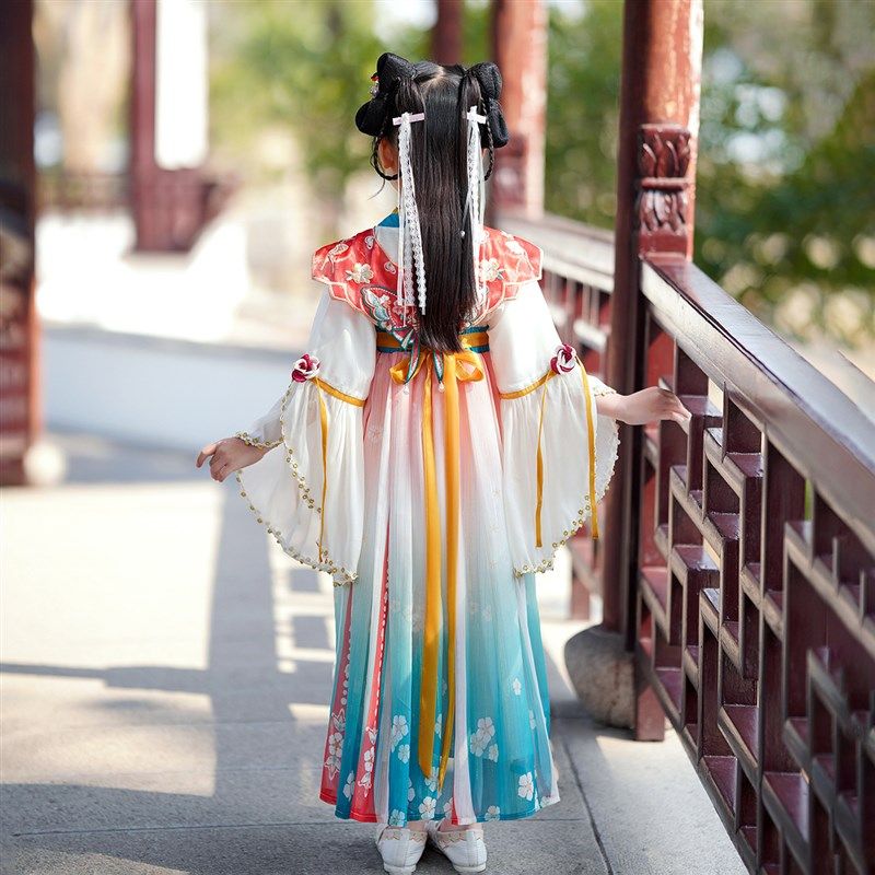 女童汉服春季2023新款超仙裙子春古装儿童公主裙中国风Z夏装连衣,童装/婴儿装/亲子装,汉服,淘宝优惠券,粉丝福利购,淘宝优惠卷