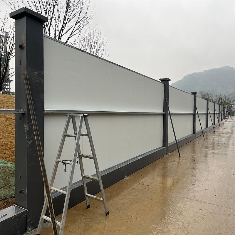 彩钢围挡建筑施工挡板工地泡沫夹芯板pvc小草临时铁皮彩钢板地铁