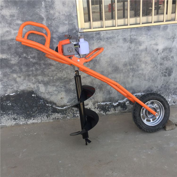 25公分螺旋钻头挖坑机 果园栽树刨坑机 衡水市手提便携式钻洞机