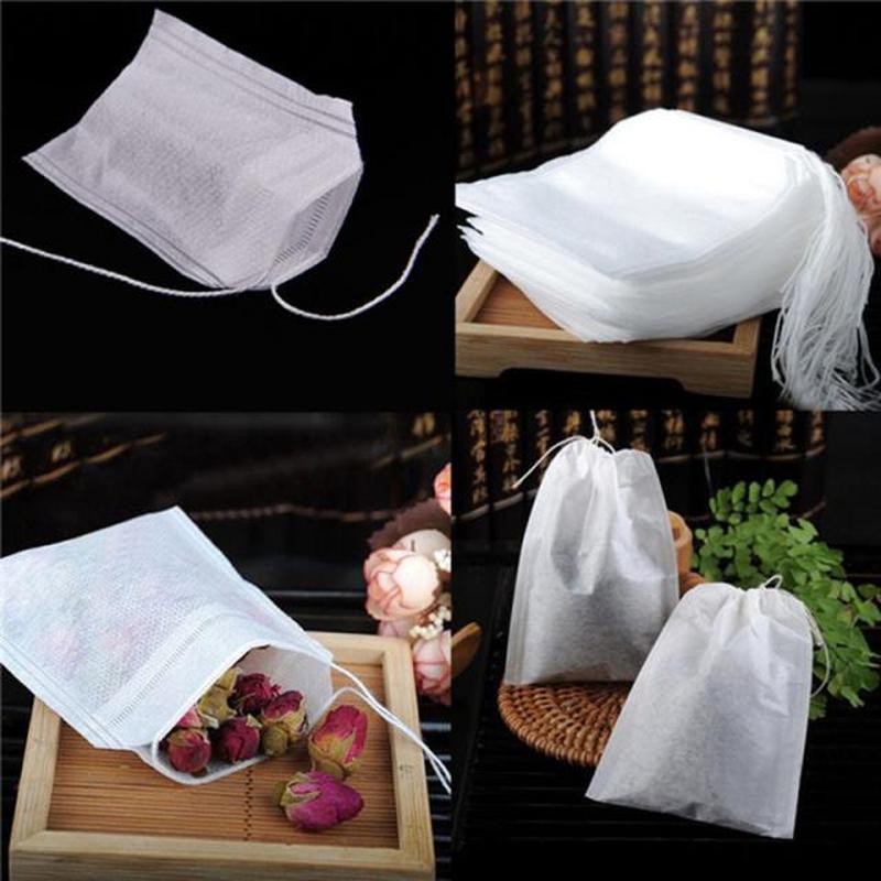 100Pcs/Lot Teabags 5.5 x 7CM Empty Scented Tea Bags With Str