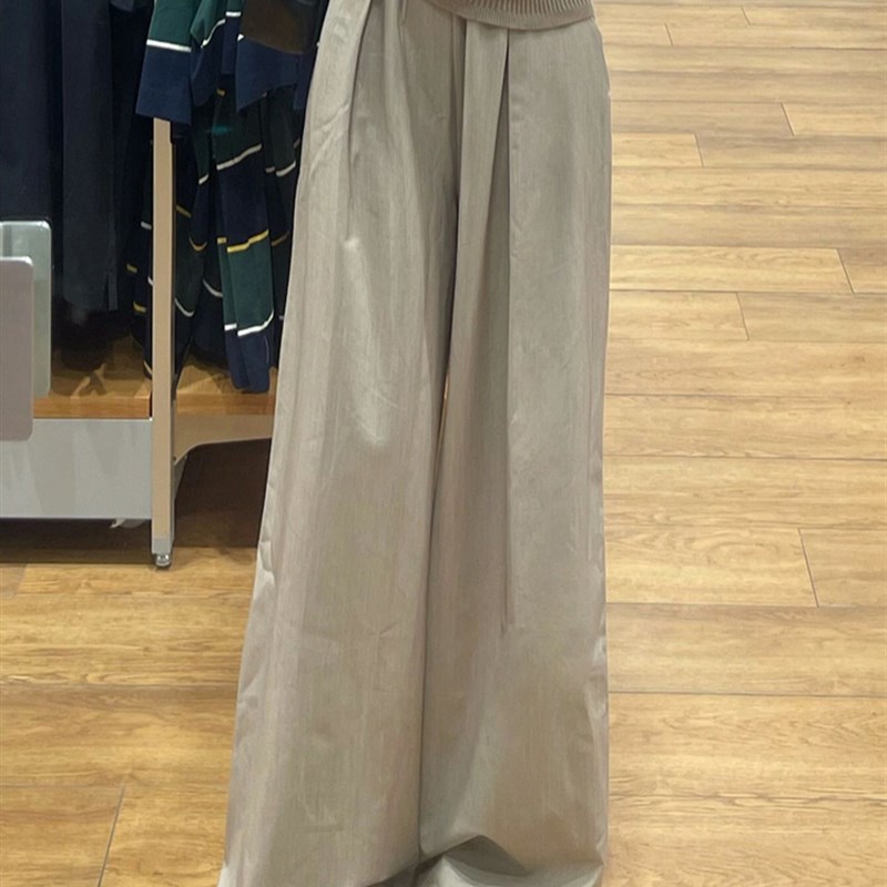 敲级舒服很哇晒的一条女裤子显瘦山本裤20JJ23夏季新款垂感直筒长