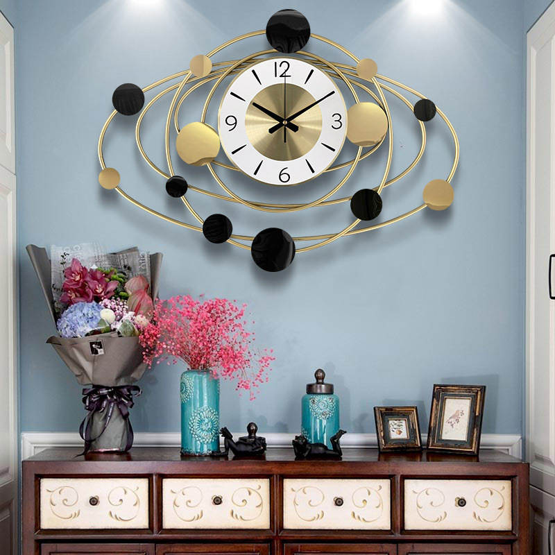 钟表挂钟术创艺意钟客厅家用现代简约静音个性挂钟时尚挂表轻奢风