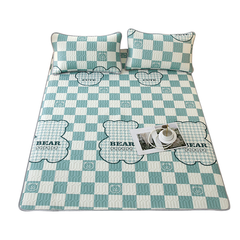 夏季乳胶凉席三件套加厚冰丝空调软席H子可水洗折叠学生宿舍床垫,床上用品,乳胶席,淘宝优惠券,粉丝福利购,淘宝优惠卷