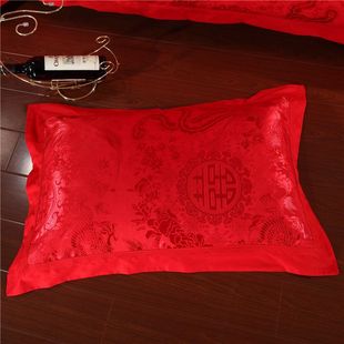 婚庆四件套全g棉大红色结婚纯棉床上用品1.8m床单被套新婚套件