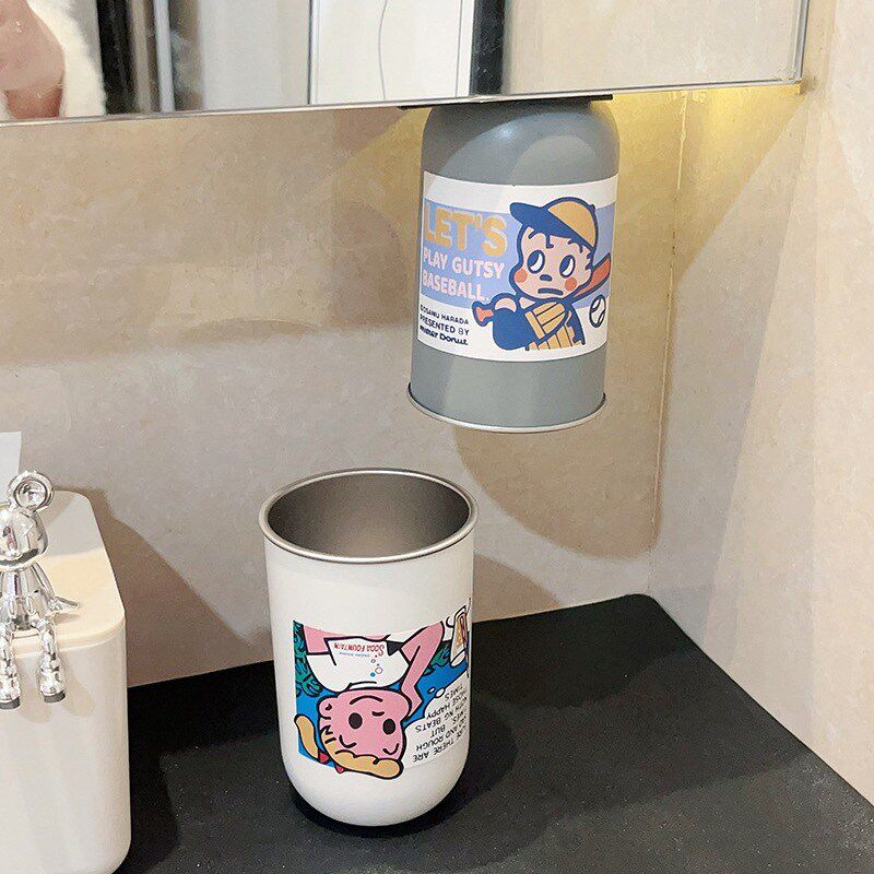 牙刷杯不锈钢水杯情侣高颜值家用可爱漱口杯宿舍牙杯免打孔磁吸,家庭/个人清洁工具,洗漱杯,淘宝优惠券,粉丝福利购,淘宝优惠卷