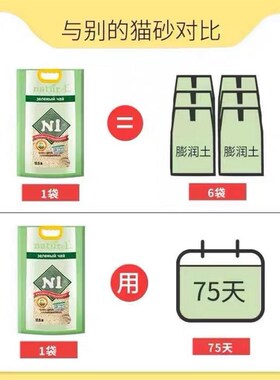 整箱3包N1豆腐猫砂o玉米绿茶活性炭 n1猫砂结团好粉尘少除臭好猫