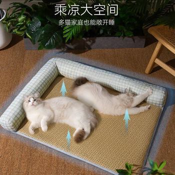 小猫咪季席垫子冰垫夏天睡觉猫窝宠物沙夏发凉降温地垫狗狗日用品