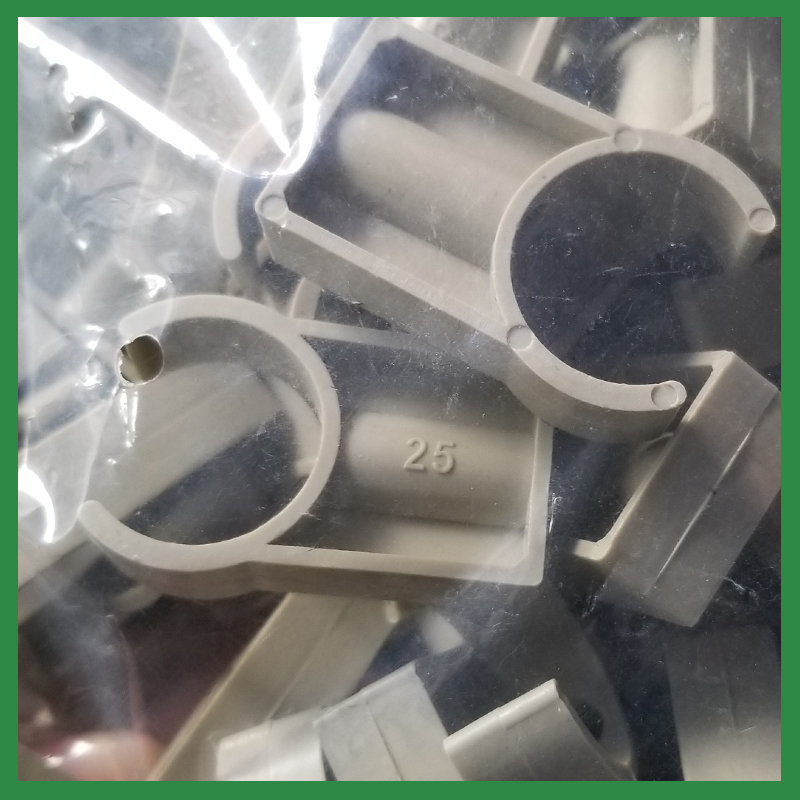 ppr接头水管u卡20卡配 t型脚32pEpr高平平管件25卡管 灰色高脚卡