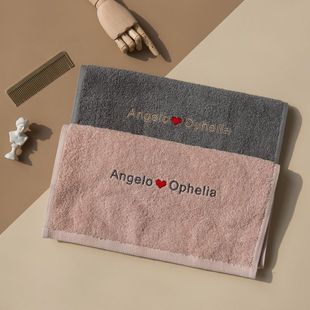公司生日刺繡定制毛l巾 繡名字印字logo定做N情侶結(jié)婚伴.手婚禮紀(jì)