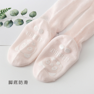 薄款 婴儿袜子夏季 n宝宝防蚊过膝中筒H袜儿童长筒袜.防滑空调袜