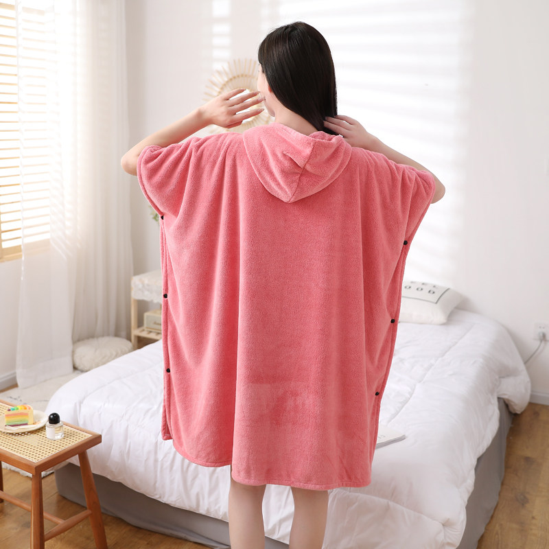 成人浴裙可穿可裹浴衣新款女浴巾带帽浴袍L柔软吸水不掉毛秋冬加,婴童用品,浴袍,淘宝优惠券,粉丝福利购,淘宝优惠卷