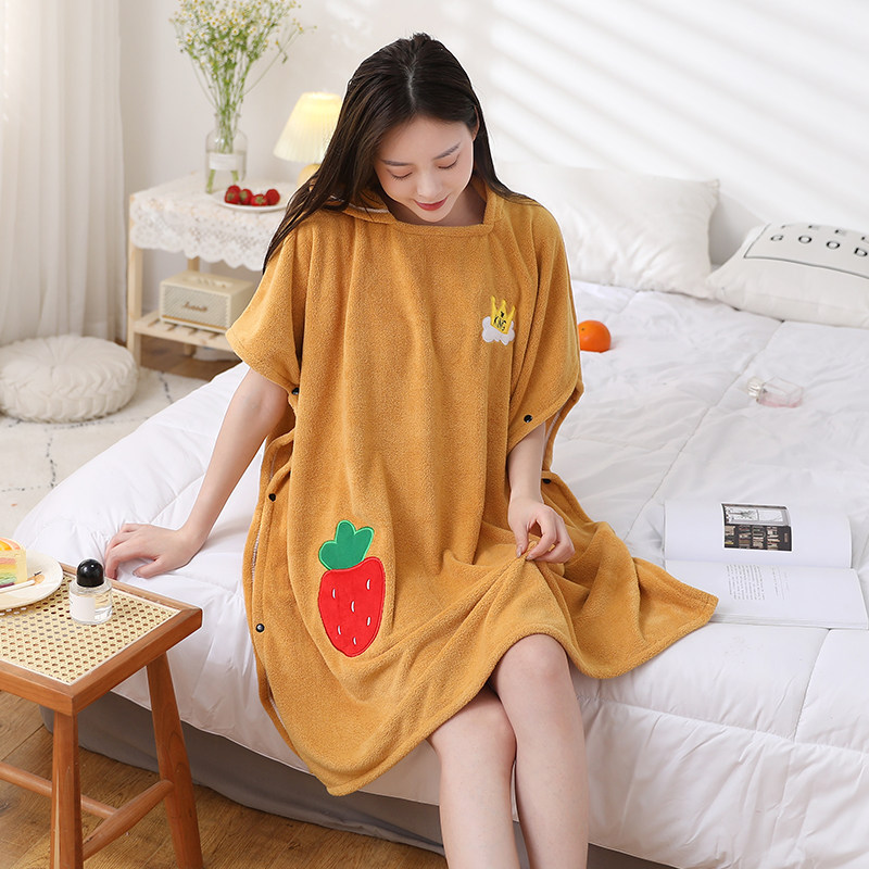成人浴裙可穿可裹浴衣新款女浴巾带帽浴袍L柔软吸水不掉毛秋冬加,婴童用品,浴袍,淘宝优惠券,粉丝福利购,淘宝优惠卷