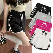 子女大码 孕妇短裤 外穿夏天休w闲运动阔腿裤 薄i款 宽松托腹打底 夏季