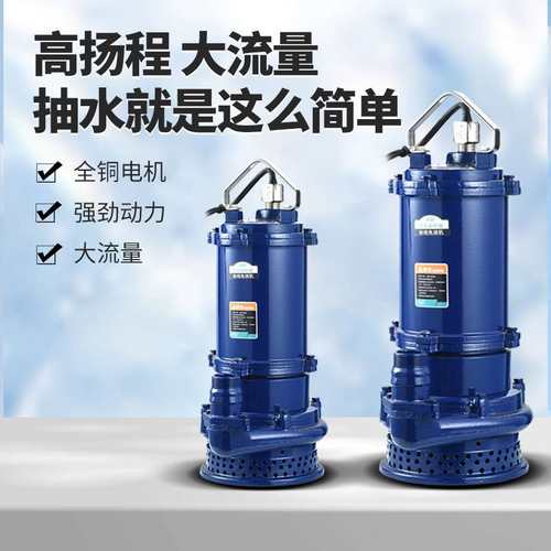 新高新款家用污水泵380V抽水品扬程大F流泵潜水量220V农用灌溉排