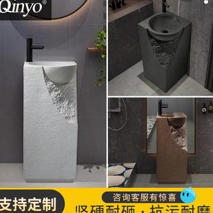 艺术洗手盆个性 23户外庭院立柱盆o一体u落地式 民宿化妆室创意洗