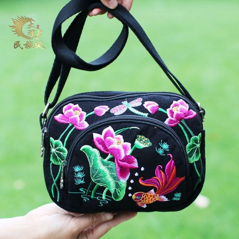 民族风绣花包女斜挎单肩小包包刺绣手机零钱包云南旅游布艺手提袋,箱包皮具/热销女包/男包,通用款女包,淘宝优惠券,粉丝福利购,淘宝优惠卷