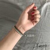 小皮套男朋友宽松简约o皮筋男友带送男盆L友手腕给 不勒手手链手