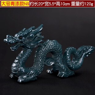 龙摆件木龙e补角东南缺角生肖青龙木雕木质家居办公.室卧室化解
