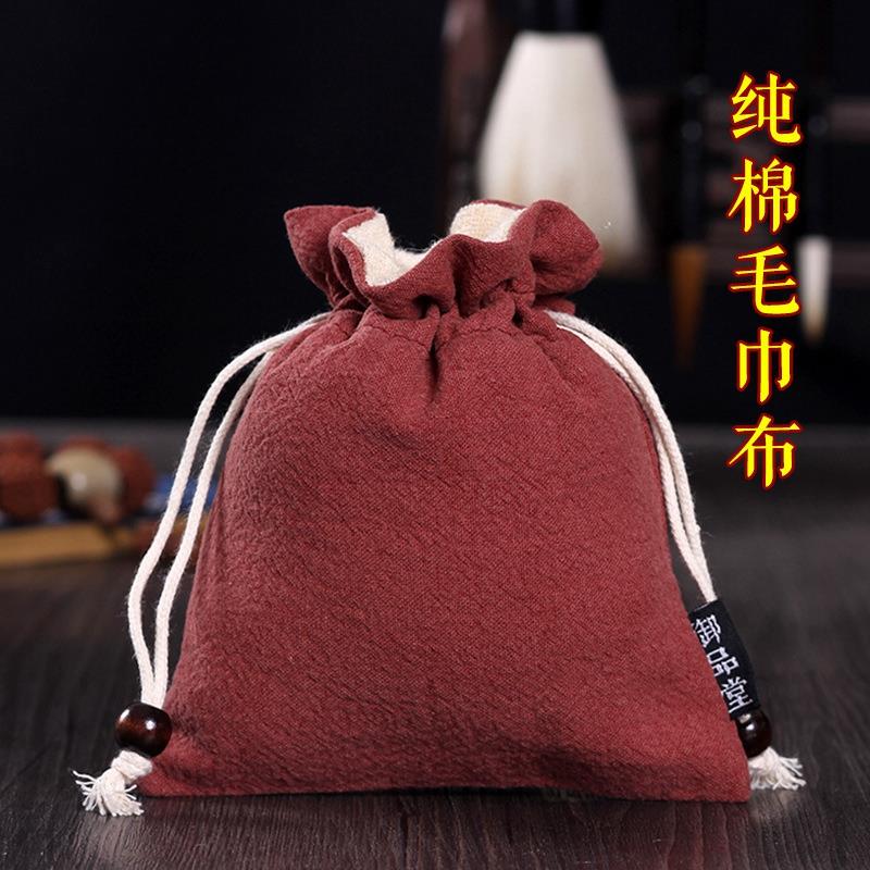 盘e珠手串盘h玩袋m锦囊文玩小布袋子束口抽绳首饰双层收纳