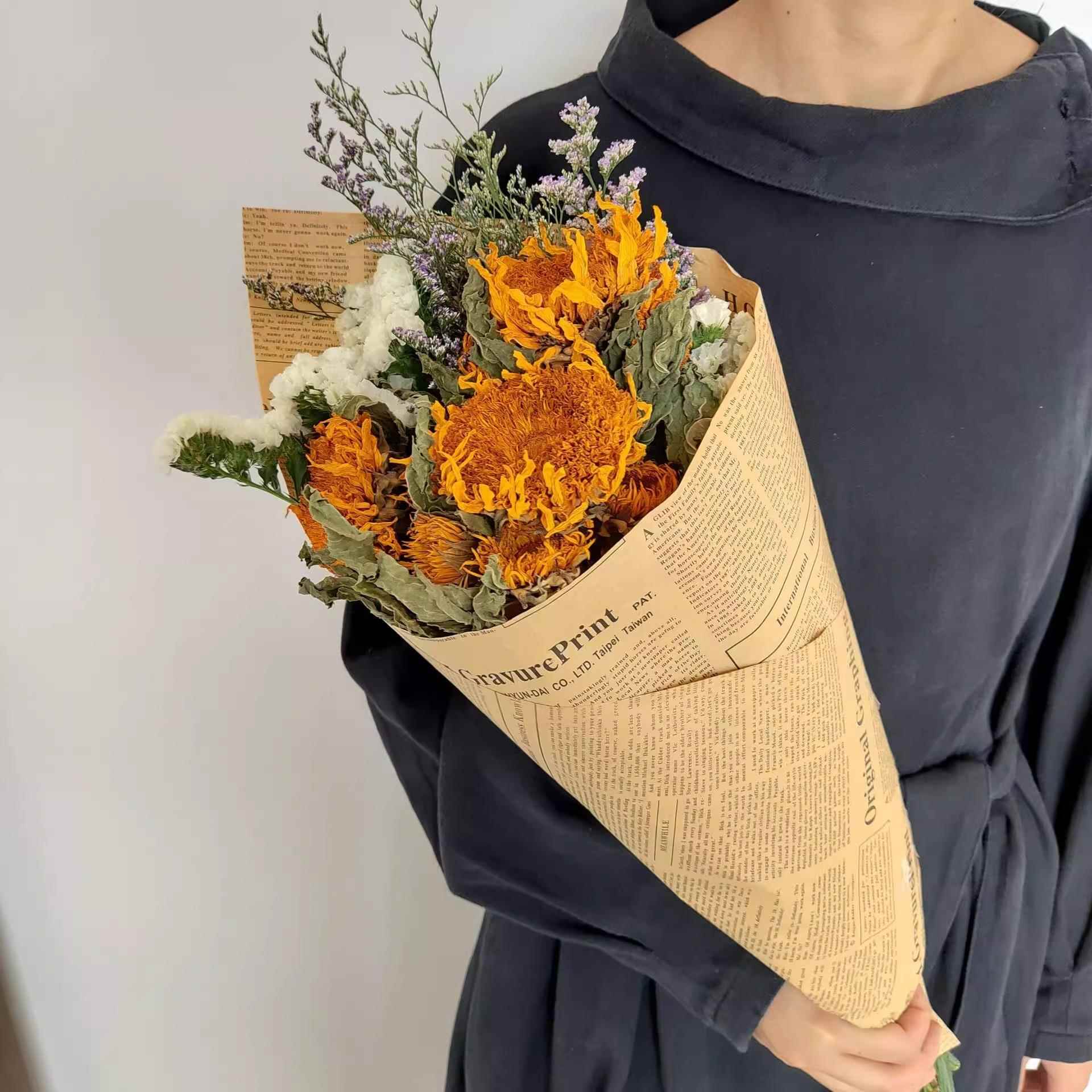 多头玫瑰干花花束北欧ins风小清新家居摆设插花蔷薇真花文艺装饰
