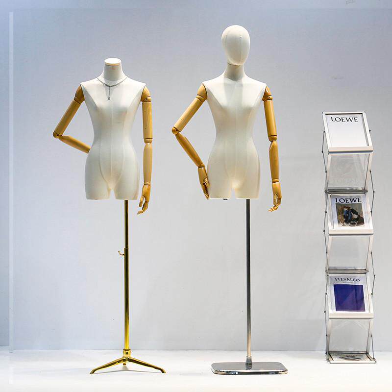 人偶道具韩挂件橱窗半身模特展示架服装店女模特锁骨架子小胸版手