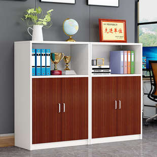 档案资料打印木质隔断柜锁办公室机柜储物柜矮柜柜子小型文件柜带