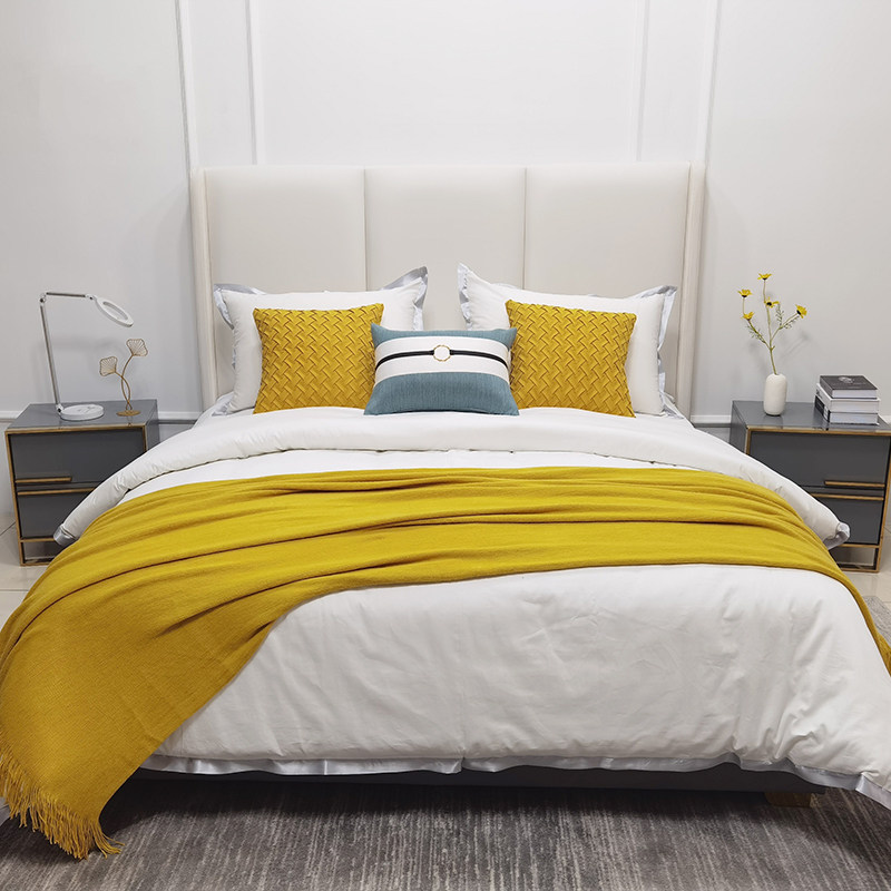 样板房儿童床品简约纯色展示厅样板间床上用品多件套软装设计床,床上用品,床品套件/四件套/多件套,淘宝优惠券,粉丝福利购,淘宝优惠卷