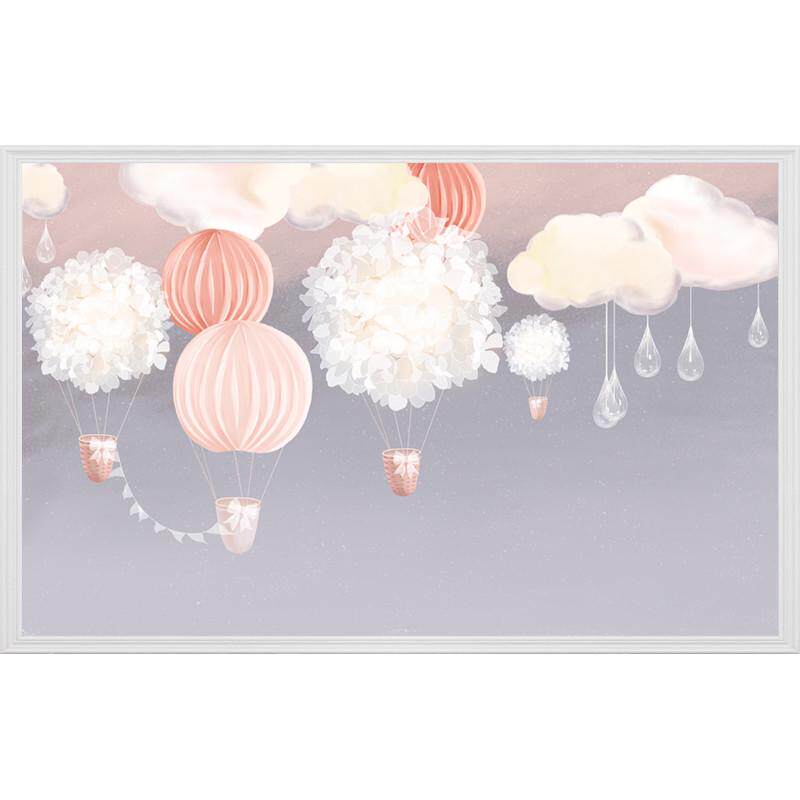 墙纸儿童房墙面装饰壁纸女孩卧室背景墙女儿房墙布公主房壁布壁画