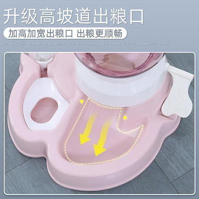按压式猫碗狗盆狗碗双碗自动饮水喂食器一体不插电水碗宠物用品