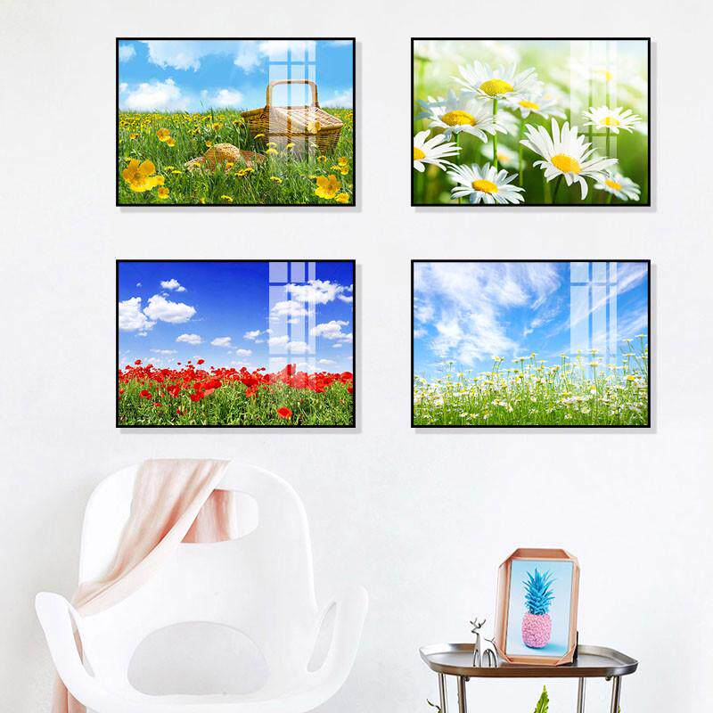 小清新装饰画餐厅挂画饭厅卧室床头壁画宾馆酒店客厅田园风景墙画