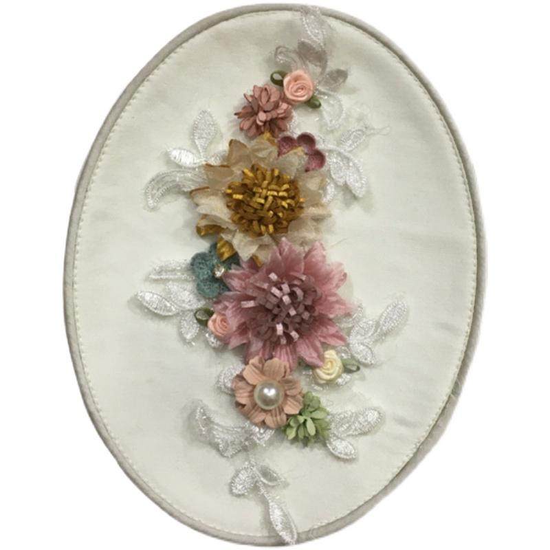 布贴白色蕾丝帘头花朵贴画刺绣沙发贴花幔装饰窗帘蕾丝花边配件平
