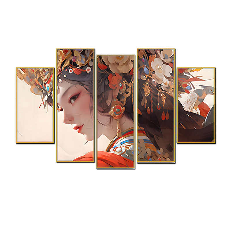 装饰画国脸谱墙面墙壁饭店画京剧包厢挂画包间花旦风火锅店潮背景,家居饰品,文化墙贴,淘宝优惠券,粉丝福利购,淘宝优惠卷