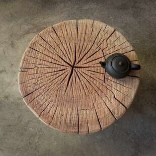 老木头底座花架凳子树桩圆木木桩户外小摆件茶几底座花架自然纹路