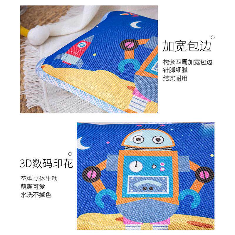 夏天儿童冰丝枕套夏季凉爽卡通可爱30x50学生40x60幼儿园枕头芯