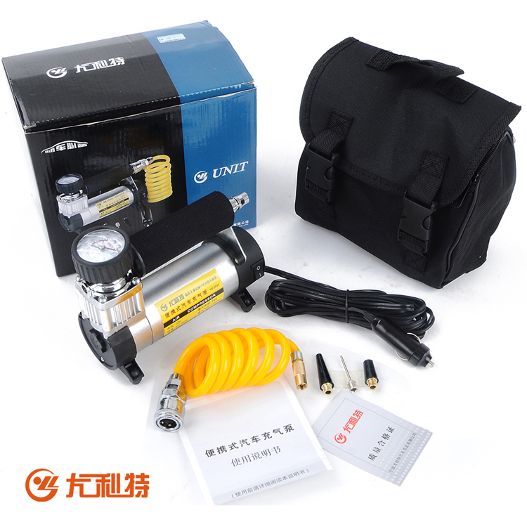 尤利特YD-3035汽车用车载充气泵轿车轮胎打气泵单缸电动12V冲气泵