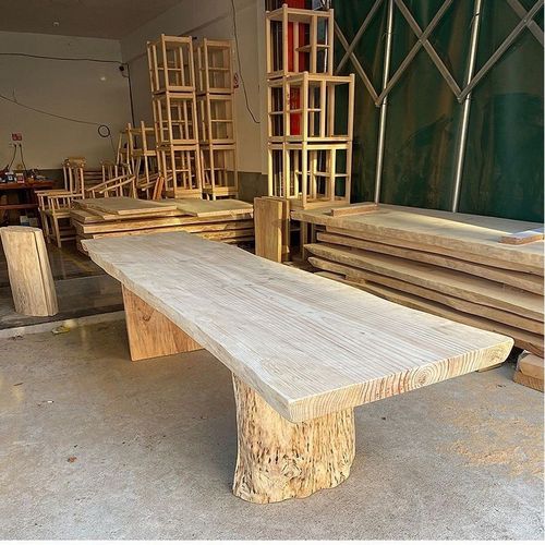 定制实木板材整张原木大板松木茶桌餐桌台面整板茶台桌板办公长桌