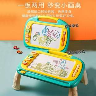 婴儿画板磁吸小画板可擦写画画板绘画屏儿童超大号W写字板小朋友