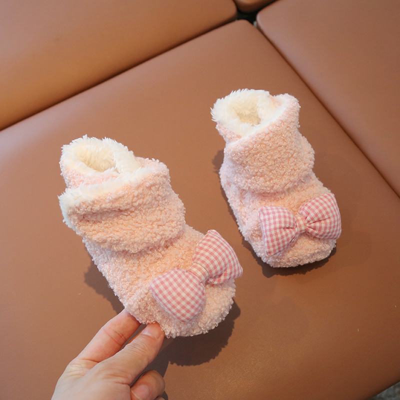 婴儿鞋子秋冬1一岁女n宝宝棉鞋0-3-6-1J2月新生儿保暖鞋冬季学步