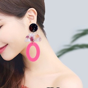 耳环女长款气质网红耳饰时尚时髦夸张彩色个性糖果色2021耳坠