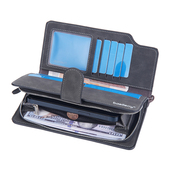 钱包男长款 拉链搭扣皮夹大容量手拿包多卡位手机一体卡包男士 钱夹