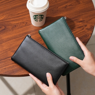 男生钱包手机包两用长夹男款大学生女软皮拉链钱夹手拿包男士超薄