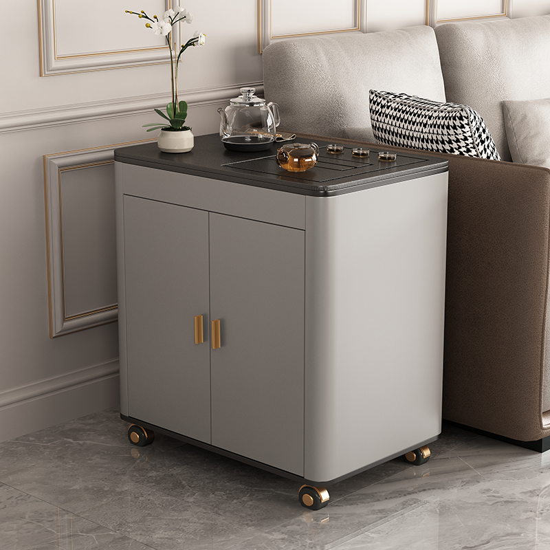 速发乌金石茶台家用可移动小茶桌客厅阳台茶水柜轻奢烧水壶一体茶