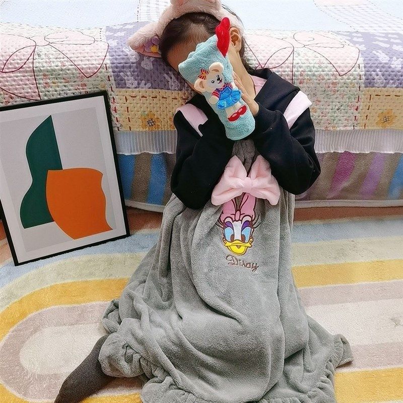 卡通浴巾家用女可穿可裹毛巾洗澡吸水速干穿衣式浴袍浴裙夏季可爱