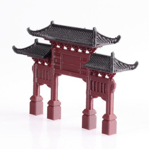 中式古建筑牌坊模型假山吸水石水陆缸盆景微景观造景庭院小摆件