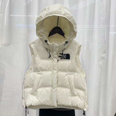 韩版连帽羽绒马甲女款短款外穿202E4年新款冬季加厚宽松羽绒服马