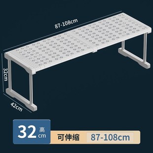 衣柜分层隔板衣橱橱柜柜子隔断柜E内分层架伸缩置物架收纳罗国