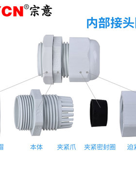 尼龙电缆接头防水接头PG7/n9/11/13.5/16/19/21/25/29/36/42/48/6