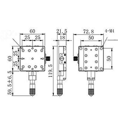 新品X-Axis LX60-C Trimming Platform Manual Linear Stage Slid