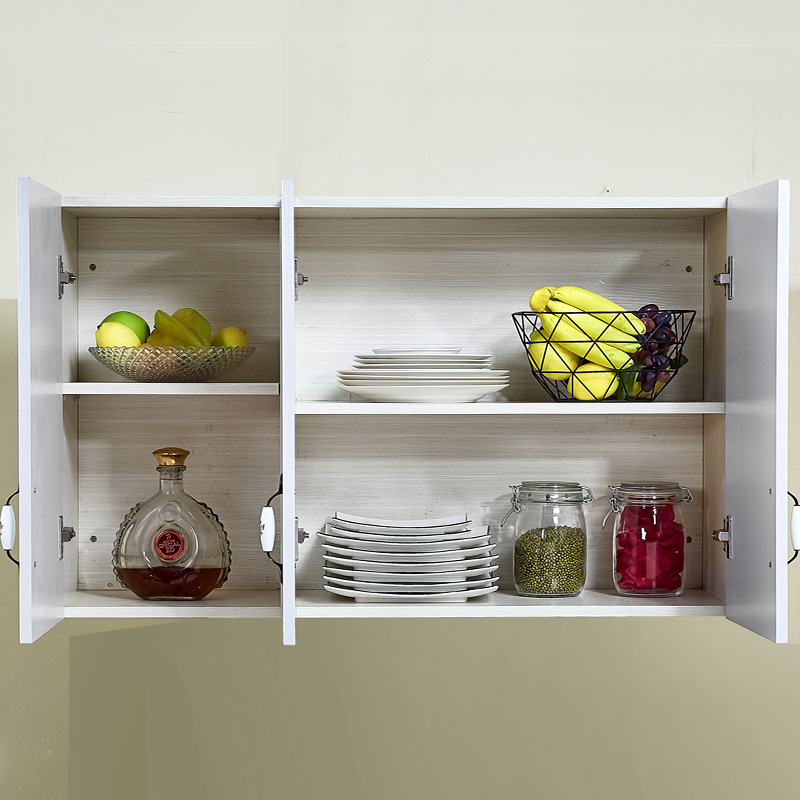 简约简易橱柜厨房碗架柜多功能单C体组装吊柜家用出粗房专用橱柜